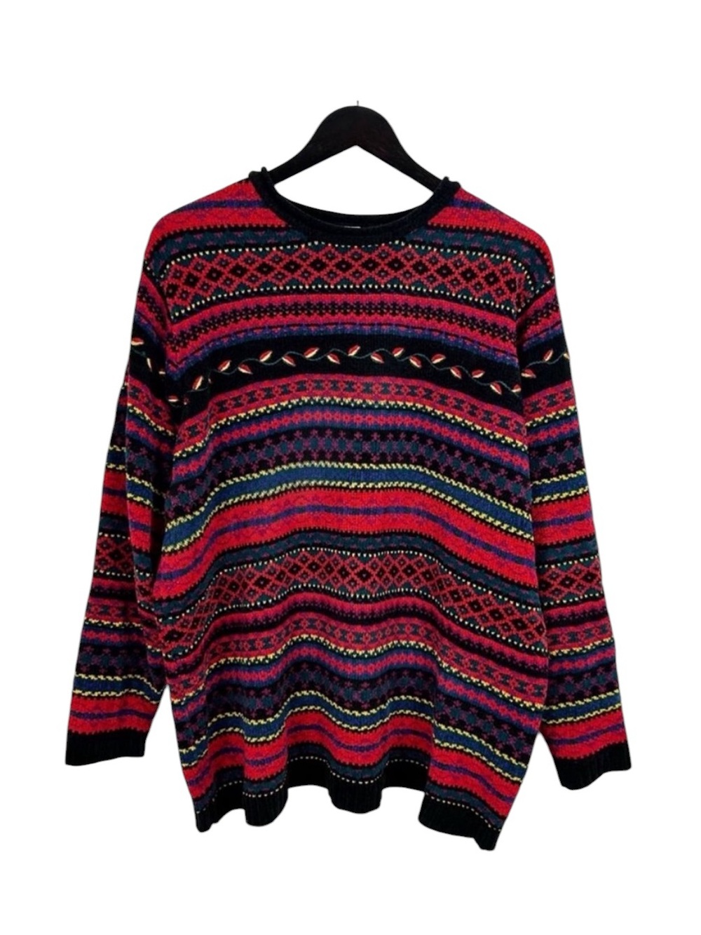 Classic Elements Woman Multicolor Striped Crewneck Sweater Size 1X